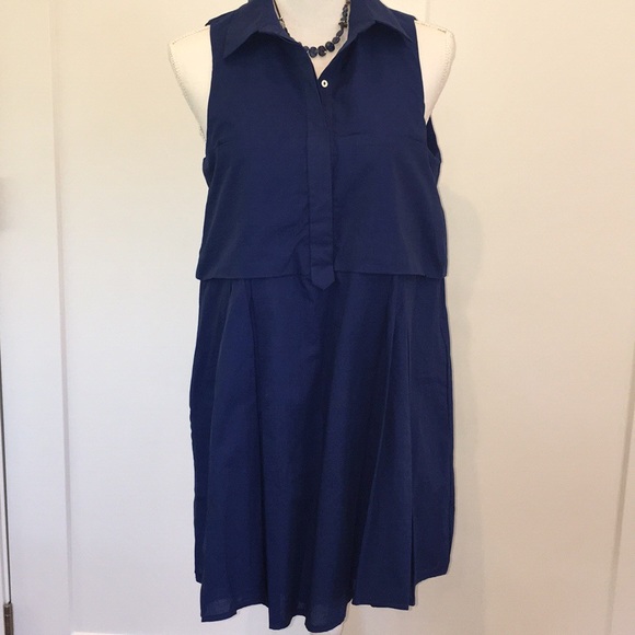 Zara Dresses & Skirts - Zara Trafaluc Blue Dress Tunic Empire Waist XS NWT